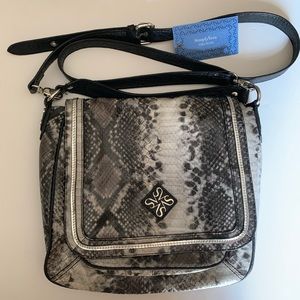 Simply Vera Wang Python Silver Crossbody Purse